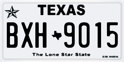 TX license plate BXH9015