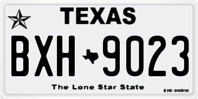 TX license plate BXH9023