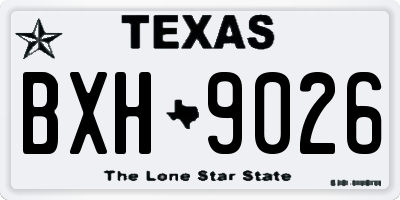 TX license plate BXH9026