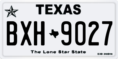 TX license plate BXH9027