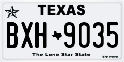 TX license plate BXH9035