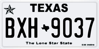 TX license plate BXH9037