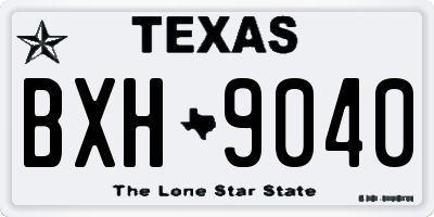 TX license plate BXH9040
