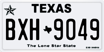 TX license plate BXH9049