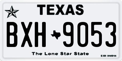 TX license plate BXH9053