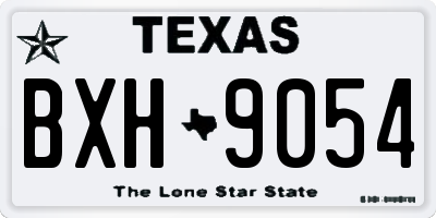 TX license plate BXH9054