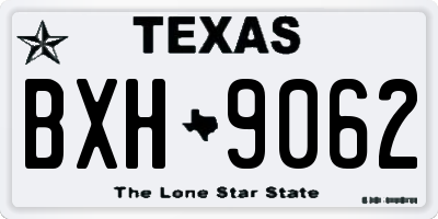 TX license plate BXH9062