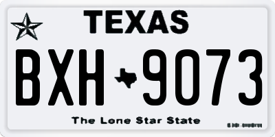 TX license plate BXH9073