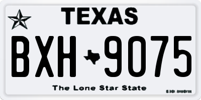 TX license plate BXH9075
