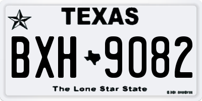 TX license plate BXH9082
