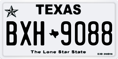 TX license plate BXH9088