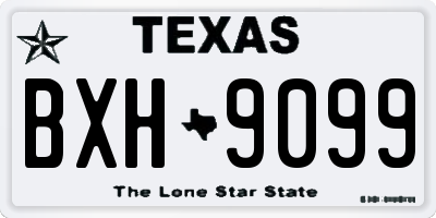 TX license plate BXH9099