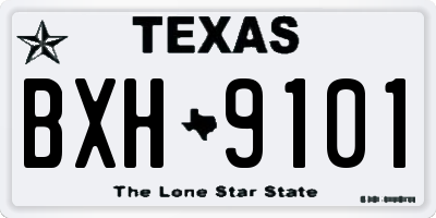 TX license plate BXH9101