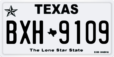 TX license plate BXH9109