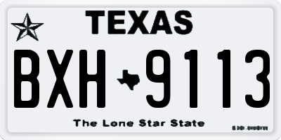 TX license plate BXH9113