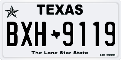 TX license plate BXH9119
