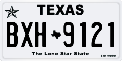 TX license plate BXH9121