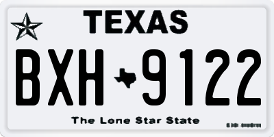 TX license plate BXH9122