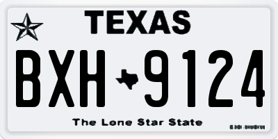 TX license plate BXH9124