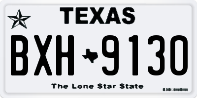 TX license plate BXH9130