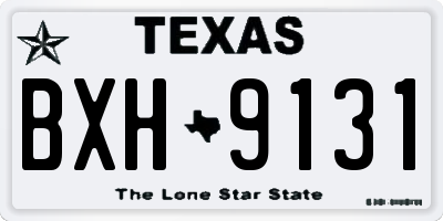 TX license plate BXH9131
