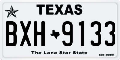 TX license plate BXH9133