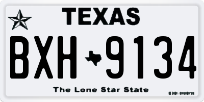 TX license plate BXH9134