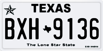 TX license plate BXH9136