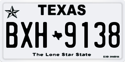 TX license plate BXH9138