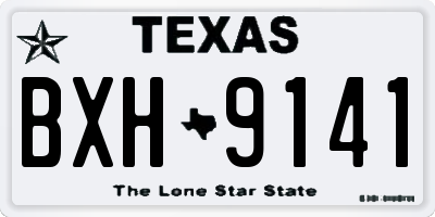 TX license plate BXH9141