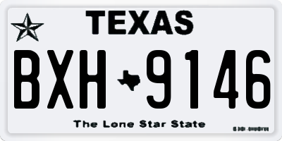 TX license plate BXH9146