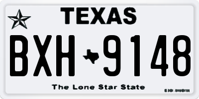 TX license plate BXH9148