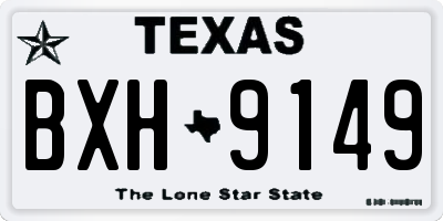 TX license plate BXH9149