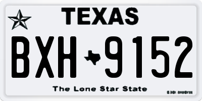TX license plate BXH9152