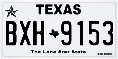 TX license plate BXH9153