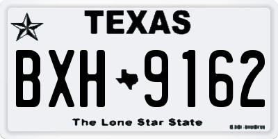 TX license plate BXH9162