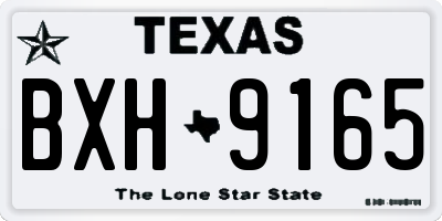 TX license plate BXH9165