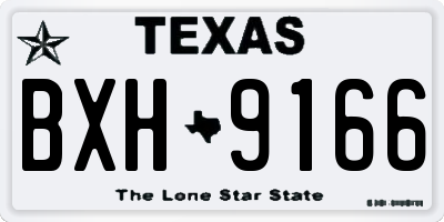 TX license plate BXH9166