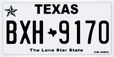 TX license plate BXH9170