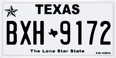 TX license plate BXH9172