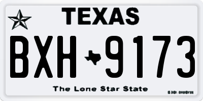 TX license plate BXH9173