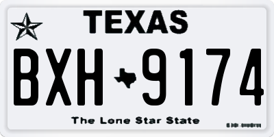 TX license plate BXH9174