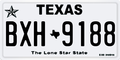 TX license plate BXH9188