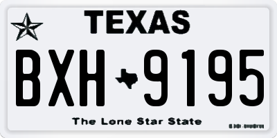 TX license plate BXH9195