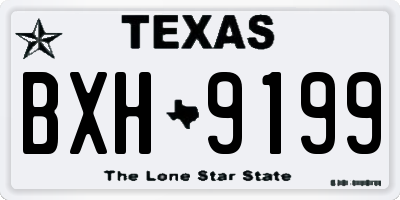 TX license plate BXH9199