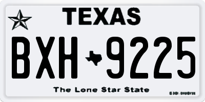 TX license plate BXH9225