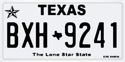 TX license plate BXH9241