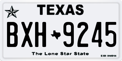TX license plate BXH9245