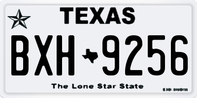 TX license plate BXH9256