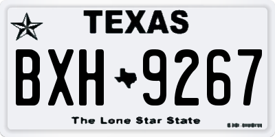 TX license plate BXH9267